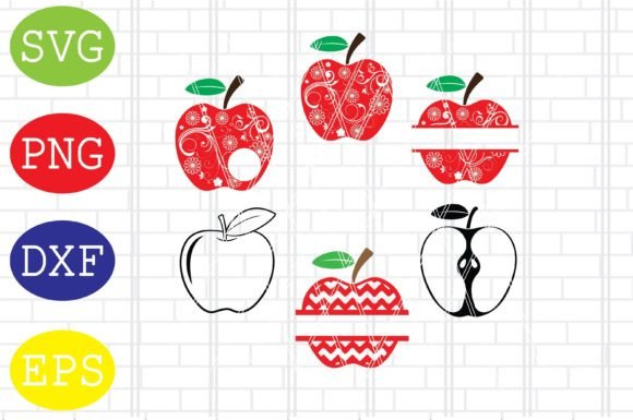 Apple SVG & Teacher Clipart for Crafts