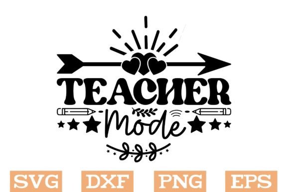 Teacher Mode Svg: Retro Graphics for Crafts