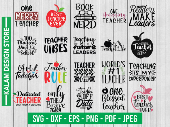 Teacher SVG Bundle: Graphics for Crafts